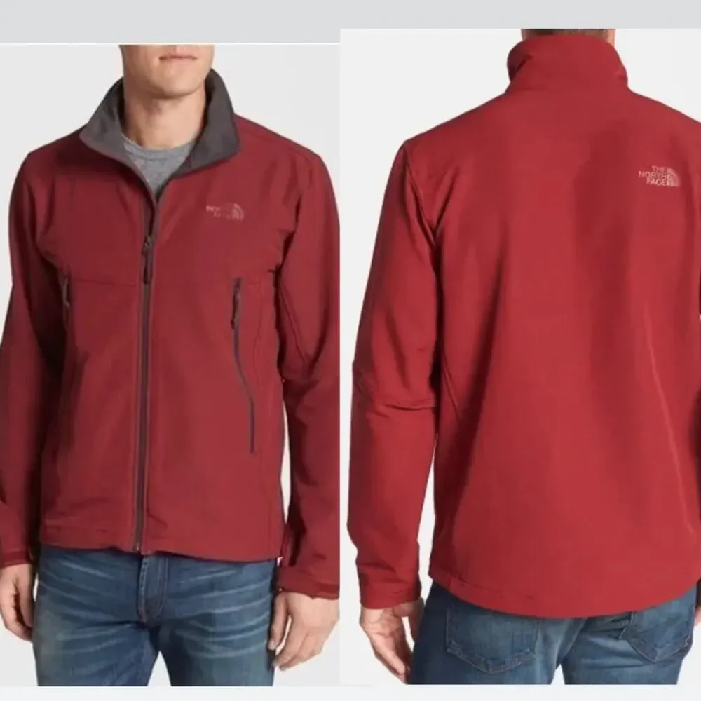 The North Face Mens RDT Softshell Jacket coat apex bionic Size Small - Maroon